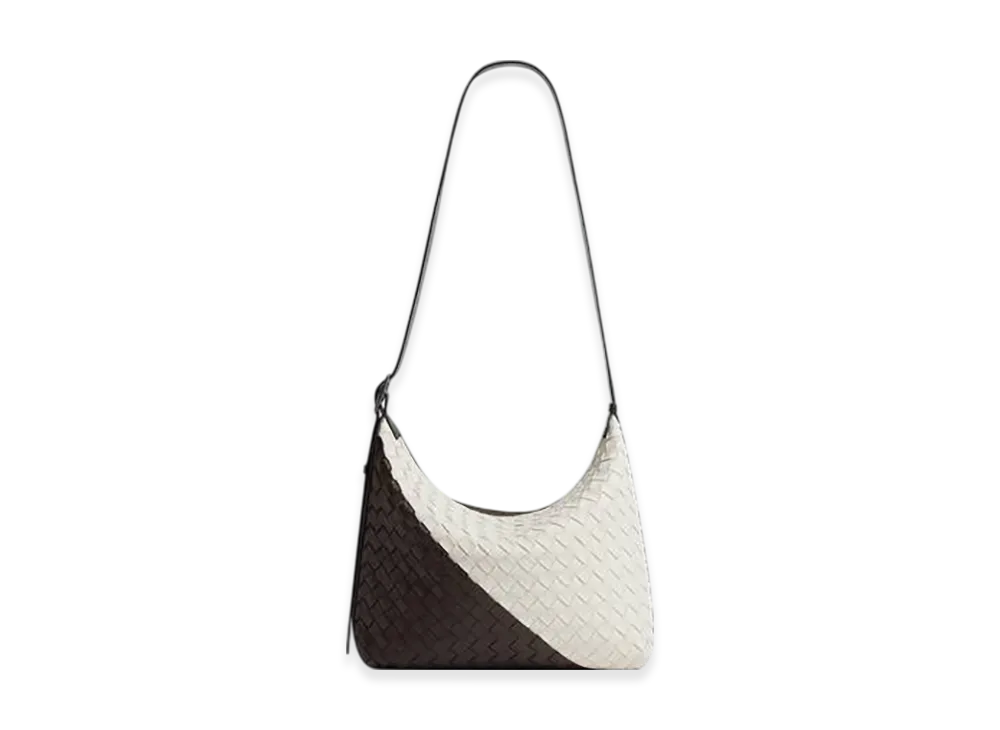 Bottega Veneta Small Traveler "Black/Kaki/Fondant/Natural"