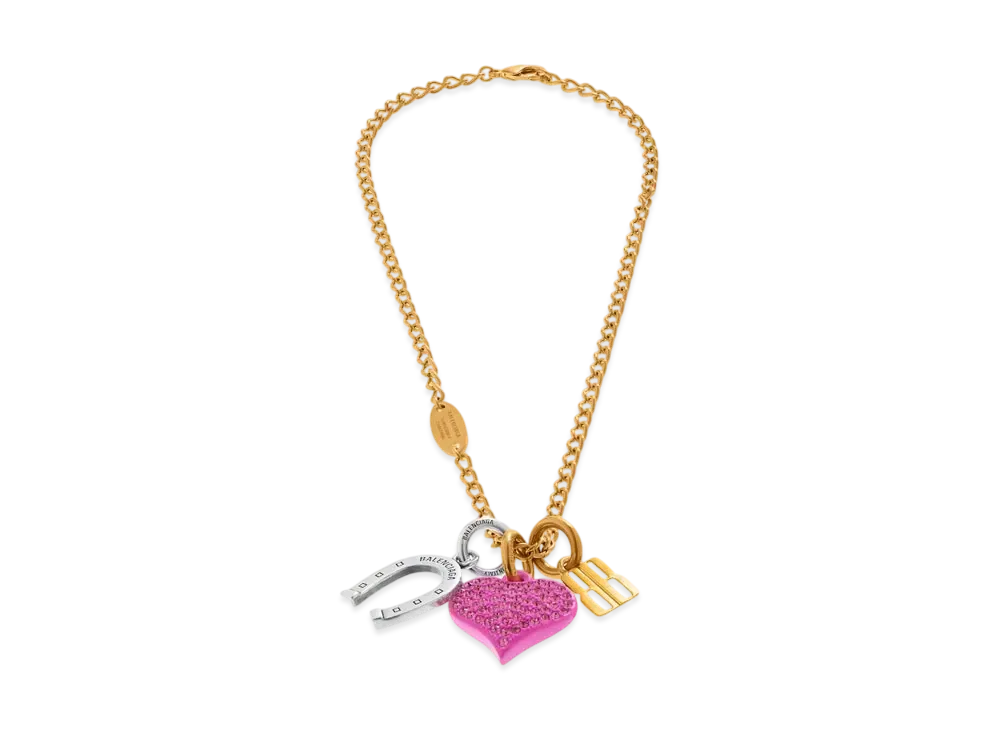 BALENCIAGA Carousel Horseshoe Collector Necklace "Multicolor"