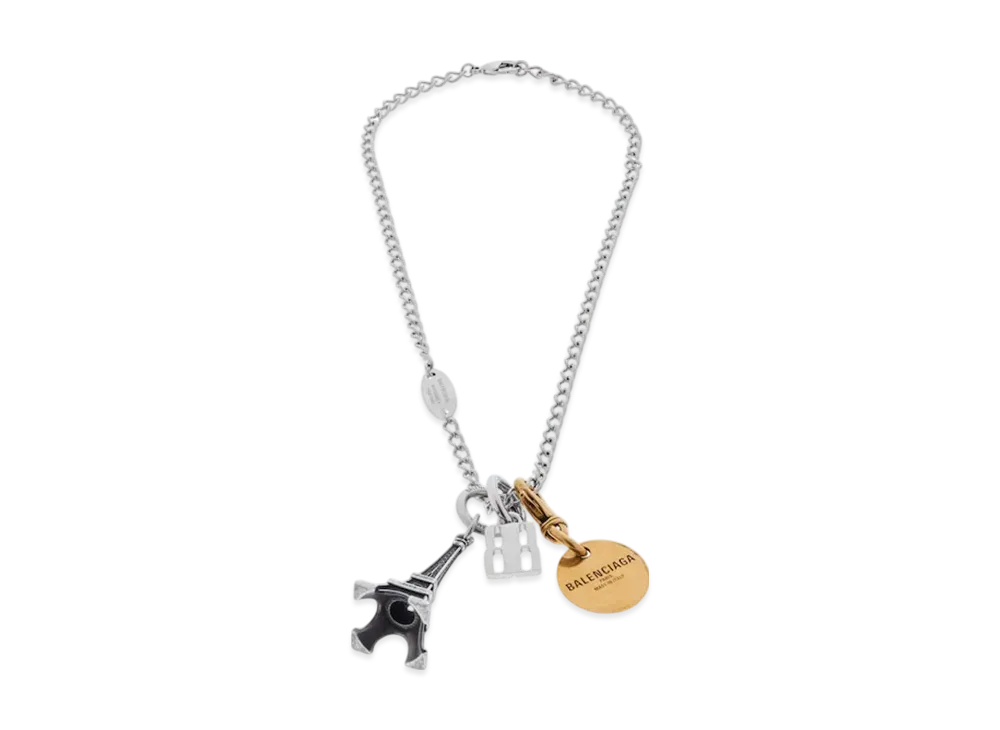 BALENCIAGA Carousel Eiffel Collector Necklace "Silver"