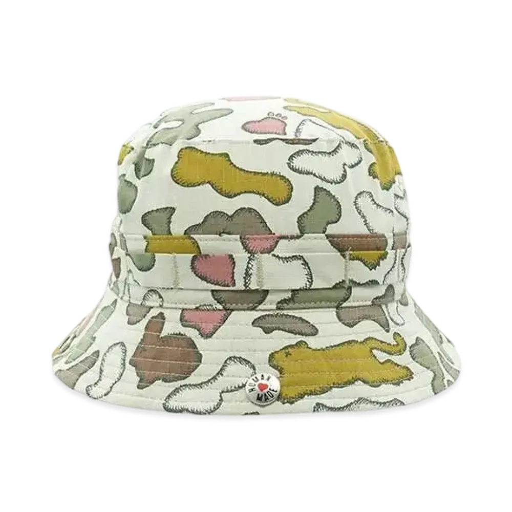 HUMAN MADE x KAWS Made Camo Bucket Hat "Brown"