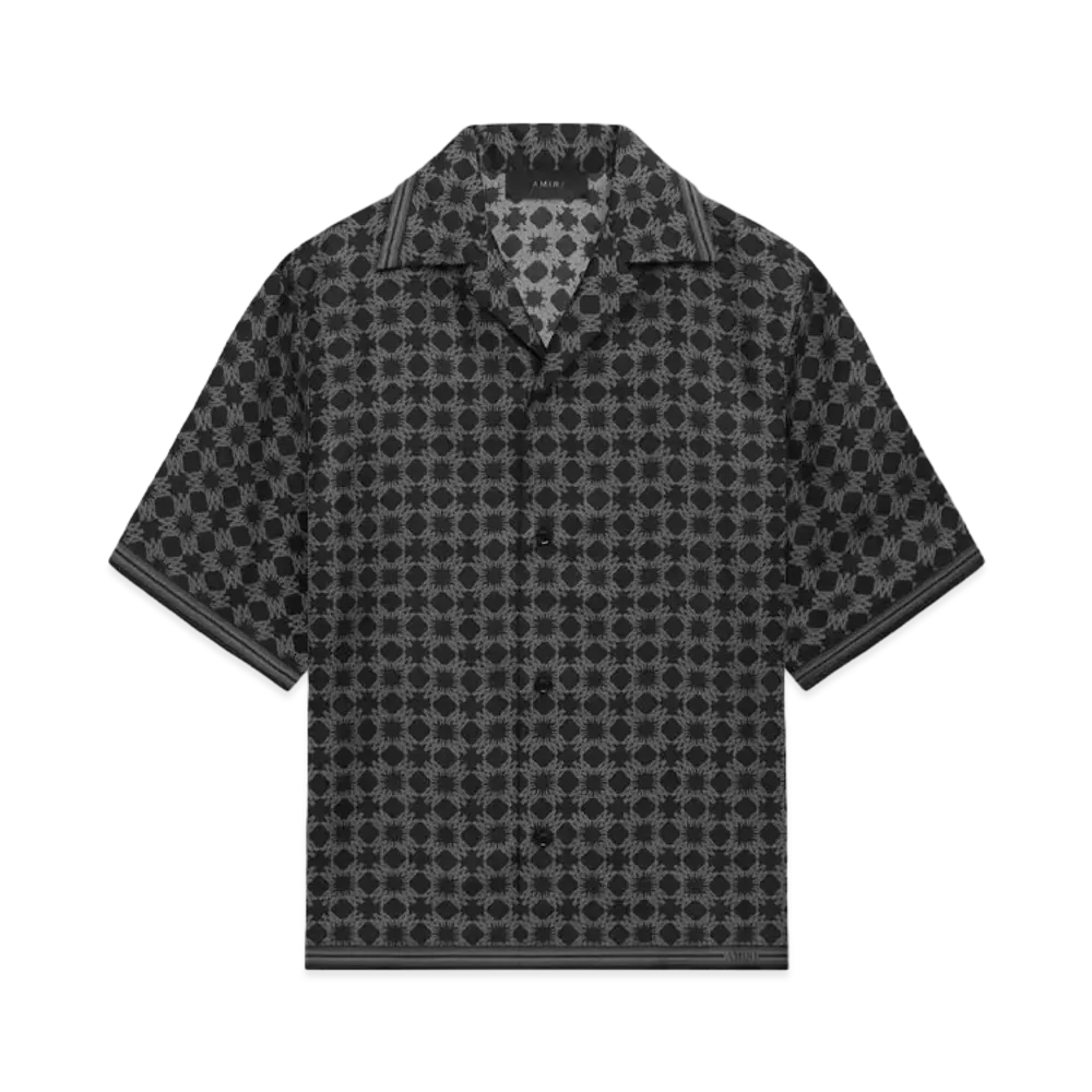 AMIRI MA Quad Bowling Shirt "Black"