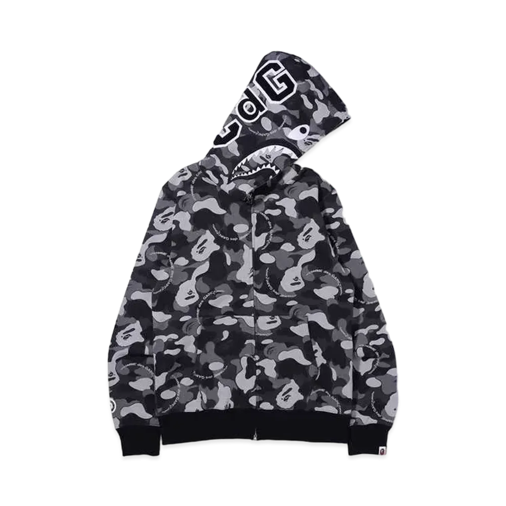 A BATHING APE x CDG OSAKA SHARK FULL ZIP HOODIE "Black"
