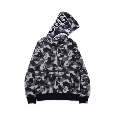 A BATHING APE x CDG OSAKA SHARK FULL ZIP HOODIE "Black"