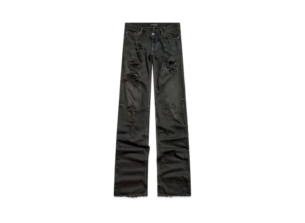 BALENCIAGA Men's Fitted Low-Waist Pants "Charcoal"