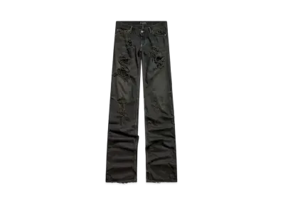BALENCIAGA Men's Fitted Low-Waist Pants "Charcoal"