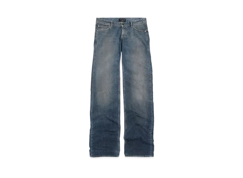 BALENCIAGA Men's Fitted Low-Waist Pants "Blue"