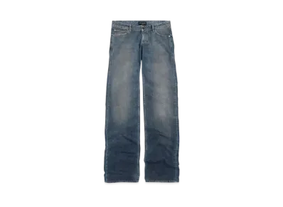 BALENCIAGA Men's Fitted Low-Waist Pants "Blue"