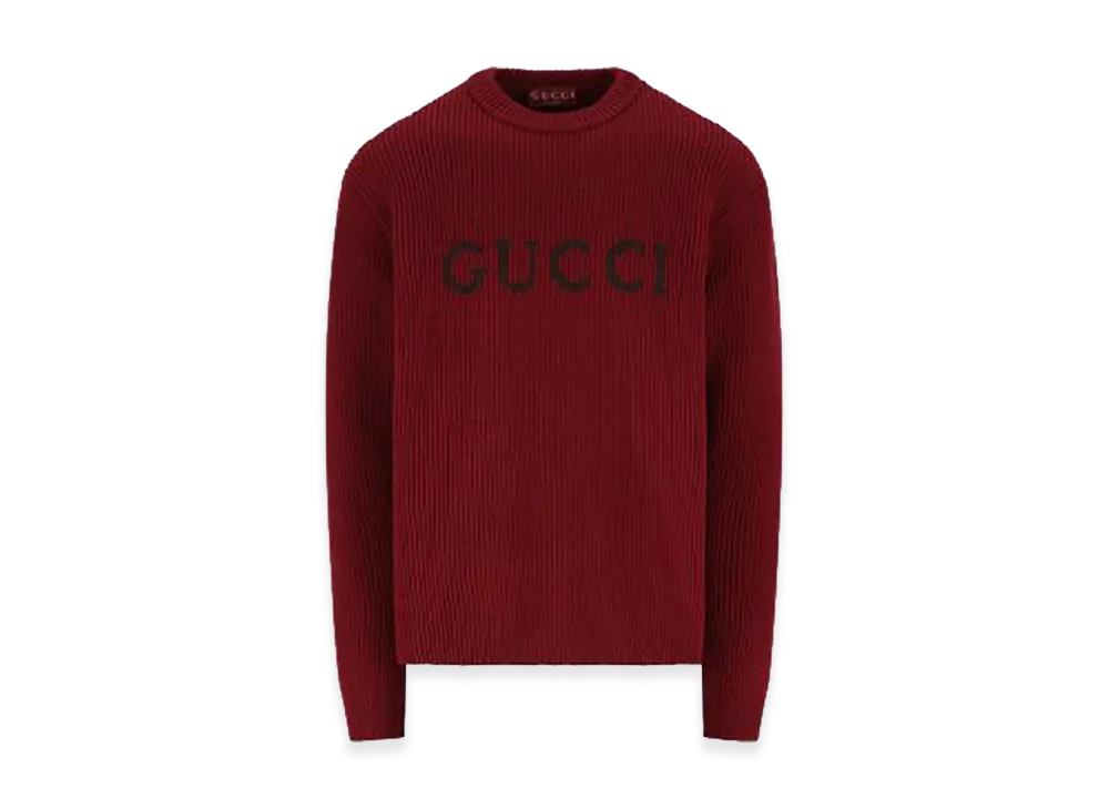GUCCI Intarsia Sweater "Burgundy"