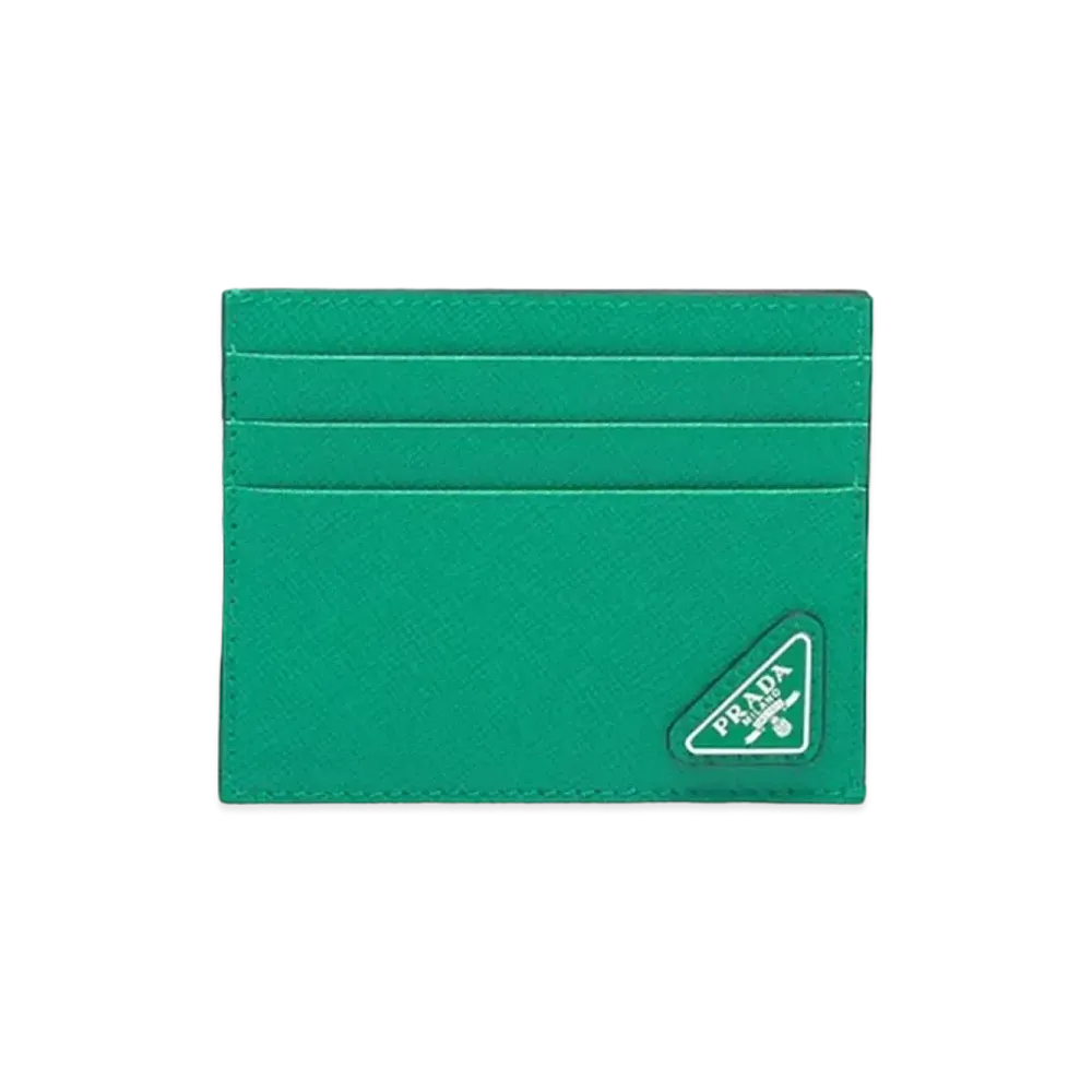 PRADA Saffiano Leather Card Case "Green"