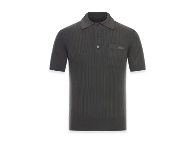 GUCCI Wool Blend Polo Shirt "Green"