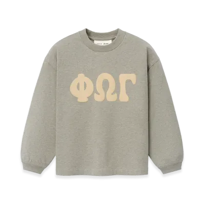 FEAR OF GOD ESSENTIALS Kids Merch Long Sleeve Tee "Seal Heather"