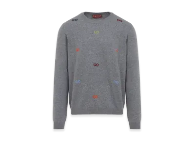 GUCCI GG Intarsia Sweater "Gray"