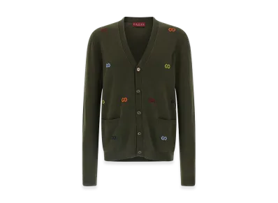 GUCCI GG Intarsia Cardigan "Green"