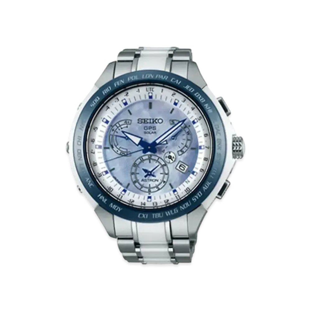 SEIKO Astron GPS Solar Dual Time 2015 Limited Model "White" SBXB039