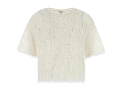 Bottega Veneta Women's Lace Fish Top "White"