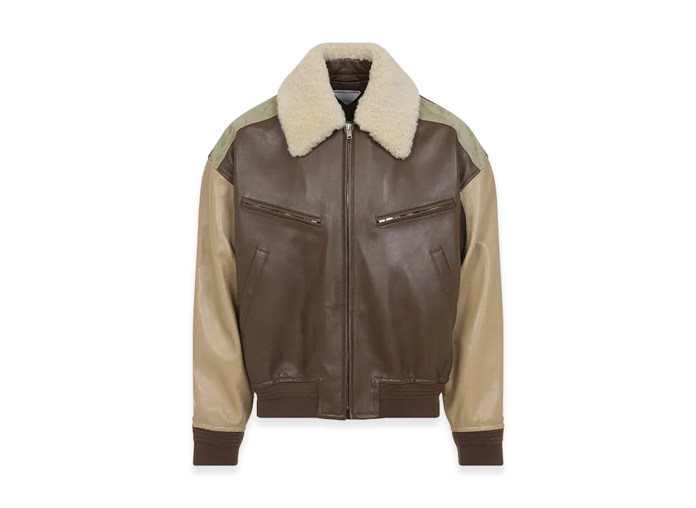 Bottega Veneta Leather Jacket "Multicolor"