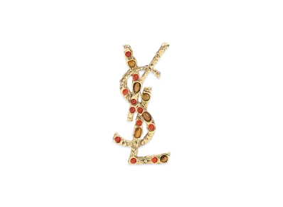 Saint Laurent Women's Cassandra Brooch "Gold"