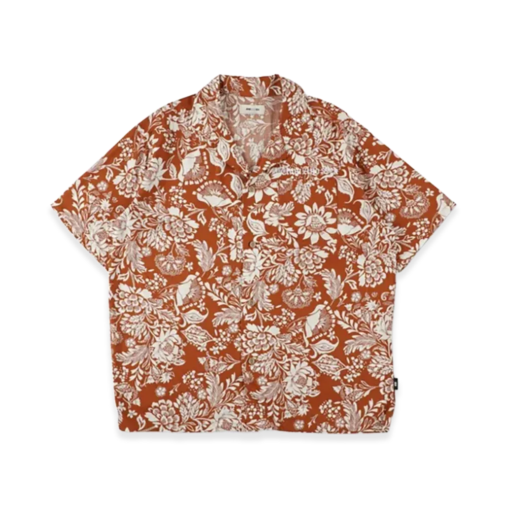WIND AND SEA Botanical Pattern S/S Shirts "Dark Orange"