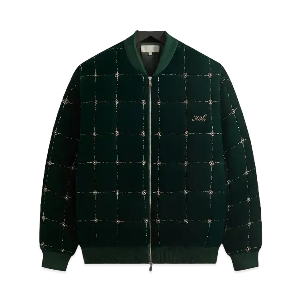 Kith Beaded Velvet Clay Bomber Jacket "Stadium"