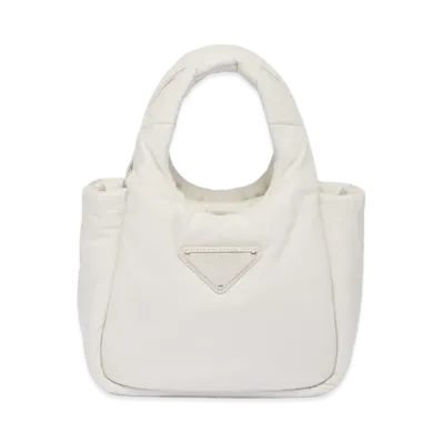 PRADA Small Padded Prada Soft Nappa Leather Bag "White"