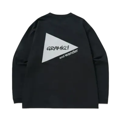 GRAMICCI x and wander Backprint L/S Tee "Black"