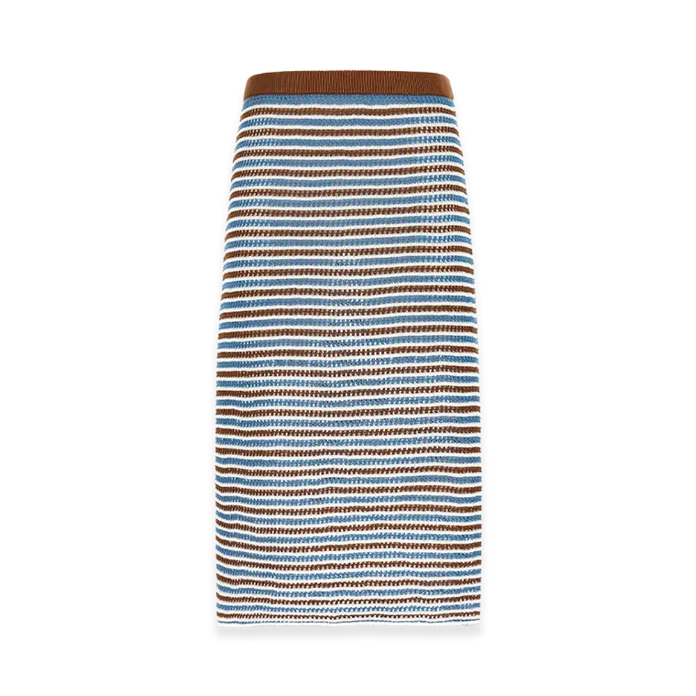 MARNI Women's Striped Crochet Skirt "Multicolor"