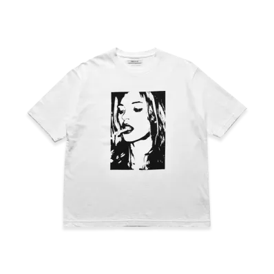 MINEDENIM Monochrome Two tone Face Crewneck T-SH "White"