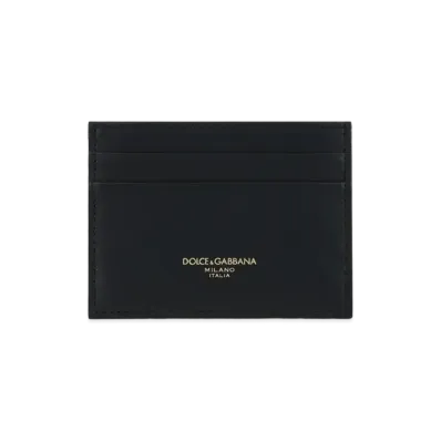 Dolce&Gabbana Card Holder Calfskin Brand Logo "Black"