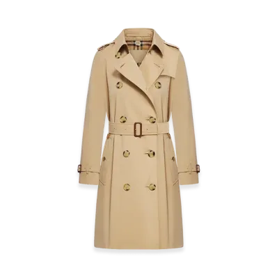 Burberry Women's Heritage Kensington Medium Trench Coat "Beige"
