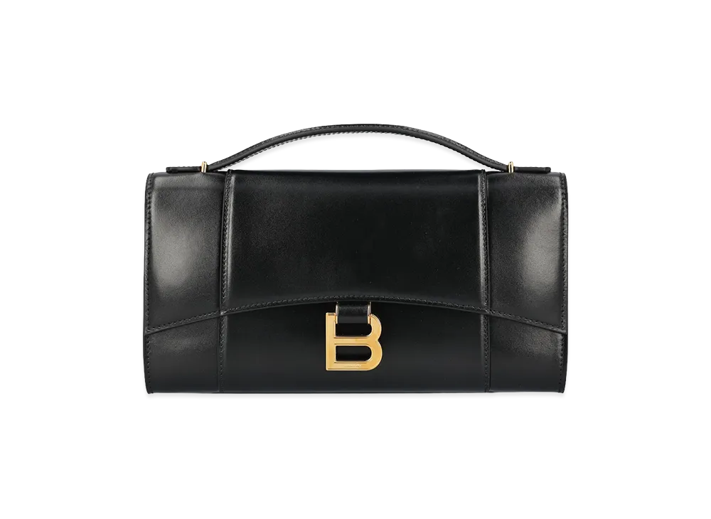 BALENCIAGA Women's Hourglass Clutch "Black"