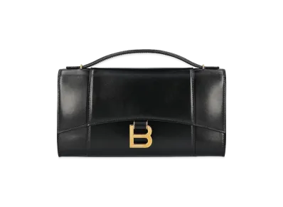 BALENCIAGA Women's Hourglass Clutch "Black"