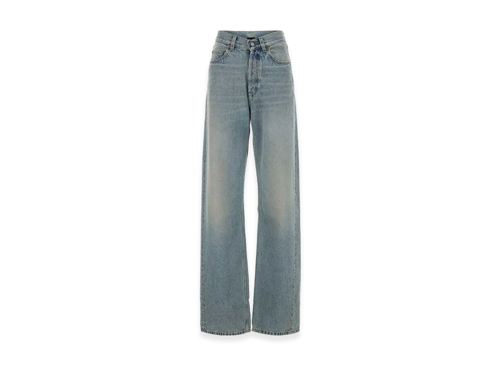 Saint Laurent Women's Wide-Leg Jeans "Denim"