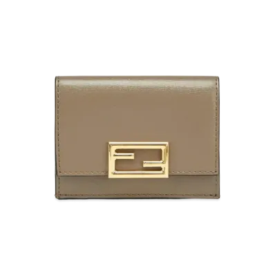 FENDI Micro Tri-Fold Wallet Leather "Gray"