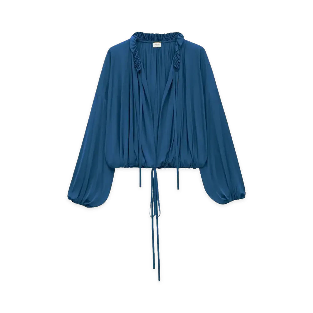 Saint Laurent Women's Shirts "Petrol"