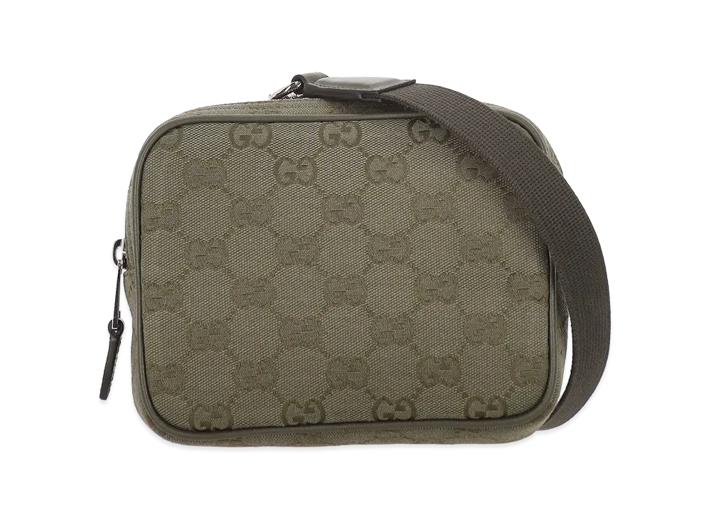 GUCCI GG Fabric Crossbody Bag "Green"
