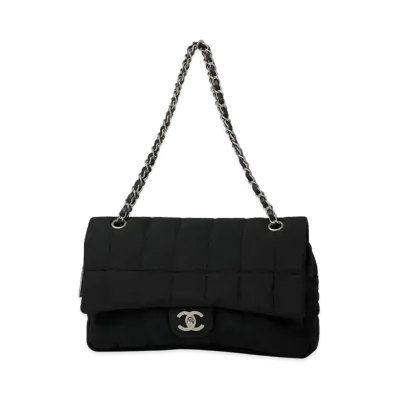 CHANEL Chocolate Bar Coco Mark Chain Shoulder Nylon "Black"