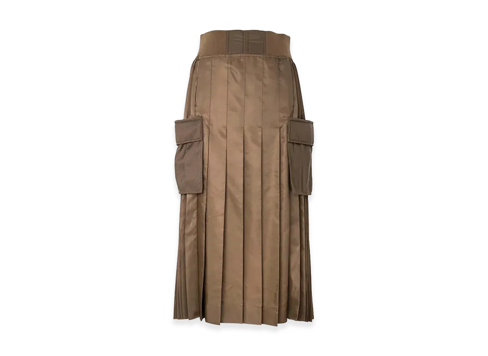 sacai Women's Nylon Twill Skirt "Brown"