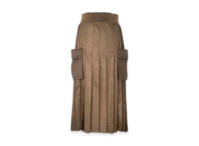 sacai Women's Nylon Twill Skirt "Brown"