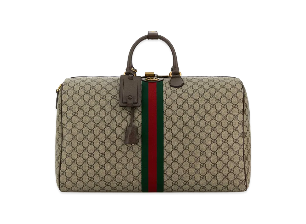 GUCCI Printed Canvas Large Gucci Savoy Travel Bag "Printed"
