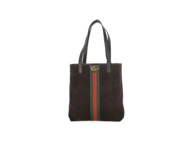 GUCCI Suede Ophidia Shopping Bag "Brown"