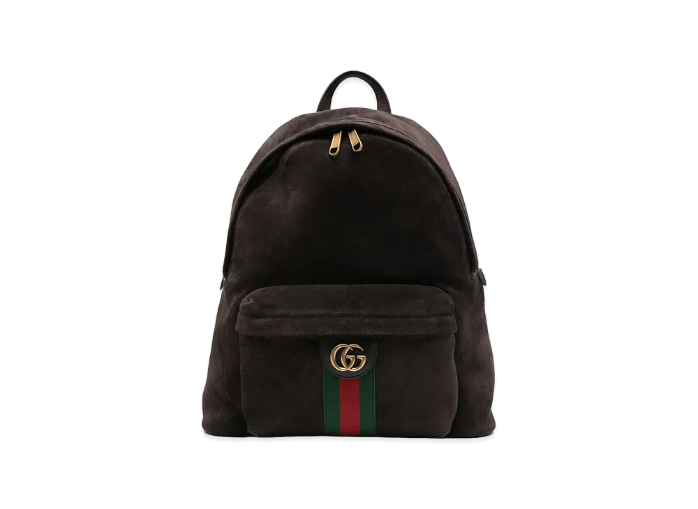 GUCCI Suede Medium Ophidia Backpack "Brown"