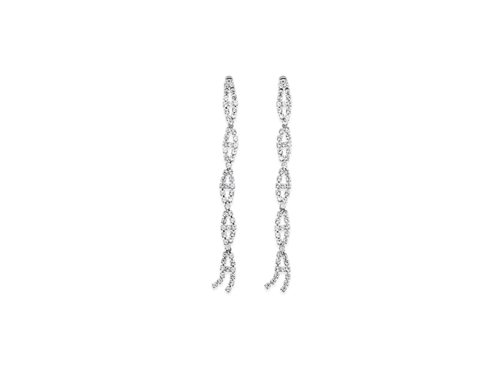 BALENCIAGA Riviera Earrings "Shiny Silver"