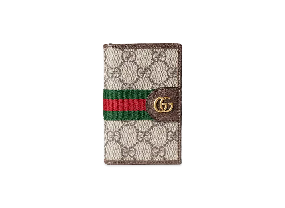 GUCCI GG Supreme Fabric Ophidia Card Holder "Printed"