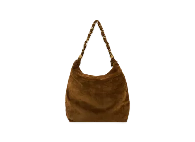 Saint Laurent Women's Caramel Suede Amalia Shopping Bag "Camel"