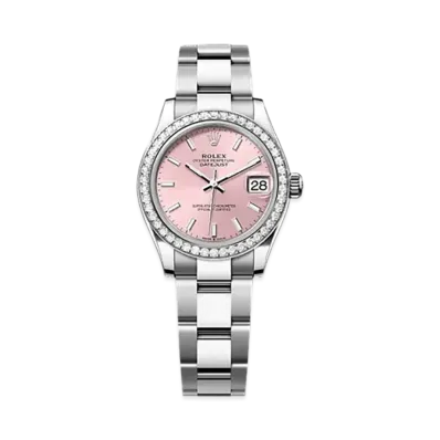 ROLEX Datejust 31 Oystersteel & White Gold Diamonds "Pink"