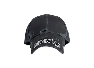 BALENCIAGA Blackletter Script Cap "Fade Black"