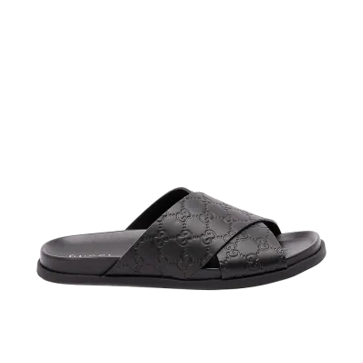 GUCCI GG Criss-Cross Sandals "Black"