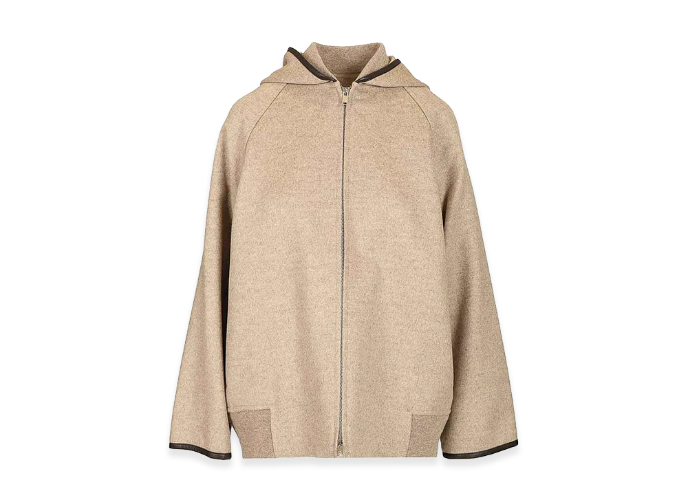 Bottega Veneta Women's Cappuccino Wool Blend Jacket "Beige/Tan"