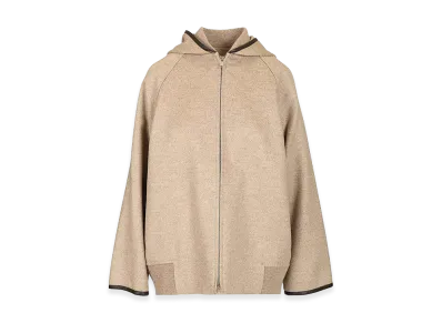 Bottega Veneta Women's Cappuccino Wool Blend Jacket "Beige/Tan"