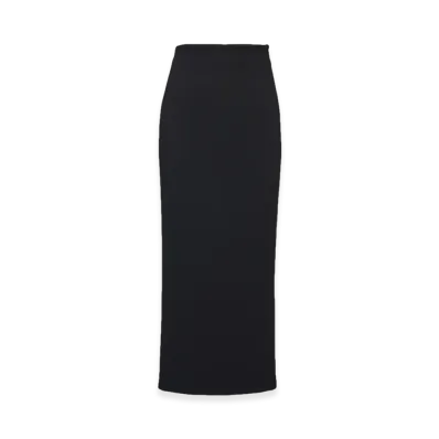 PRADA Women's Stretch Natte Midi-Skirt "Black"